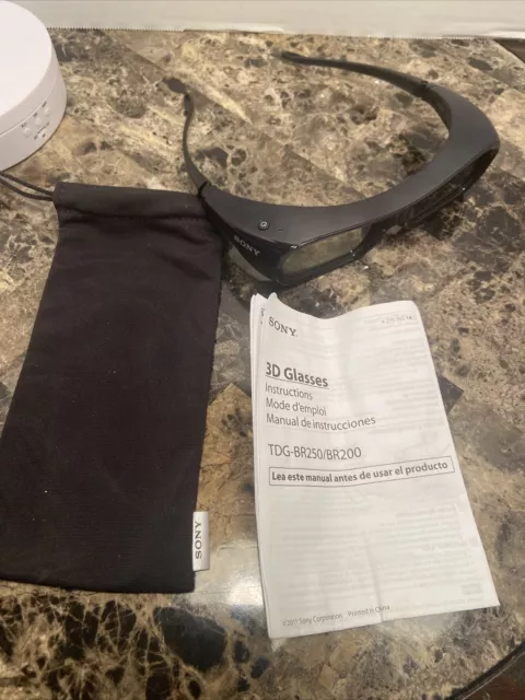 Used Original TDG-BR250 For Sony Bravia TV 3D Lunettes Glasses With USB Cable