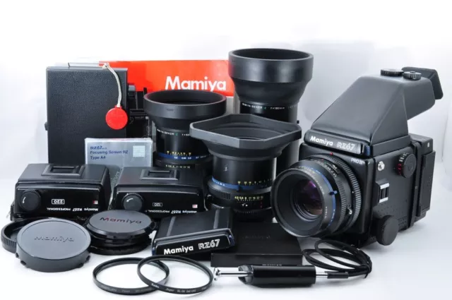4 Lens Mamiya RZ67 Pro II Medium Format Camera AE & Waist Level JAPAN #5780