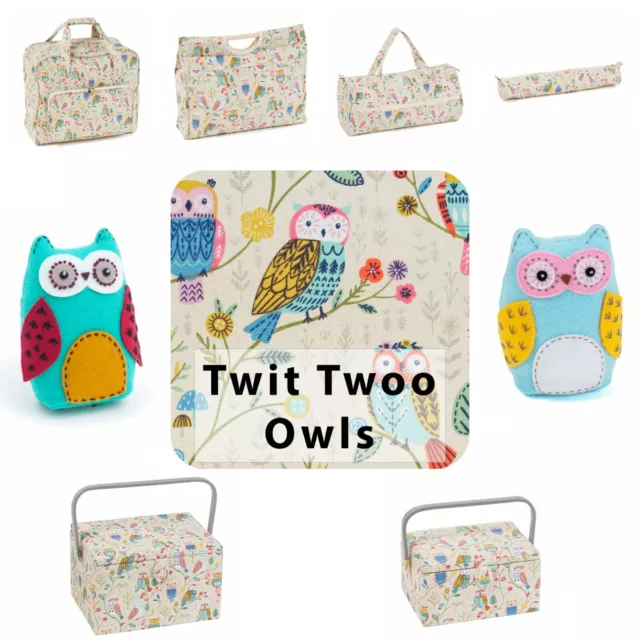 Twit Twoo Owls ~ Sewing / Knitting Storage ~ Sewing Box / Bags / Pincushion