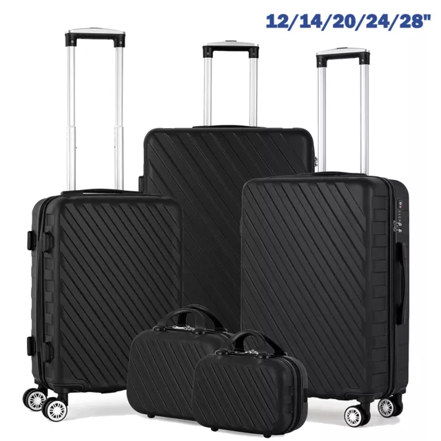 5 Piece Set Luggage Set with TSA Hard Shell Carry on Suitcase Spinner Travel Bag