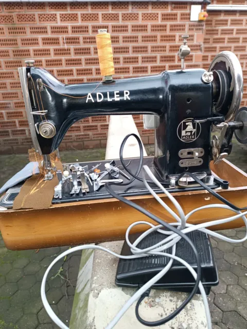 Máquina de coser profesional ADLER 89-4 SUPER ESTADO Leans cuero seda algodón 6mm