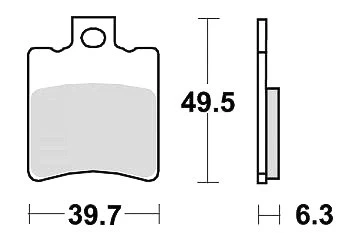 Plaquettes De Frein Avant Polini Organiques Pour Peugeot LUDIX 50 ELEGANCE PRO (2004-2011) - Lot De 2