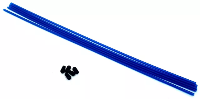 RC Model 40mhz Receiver Aerial Tube Plastic Antenna Pipe Black Cap Navy Blue x 5