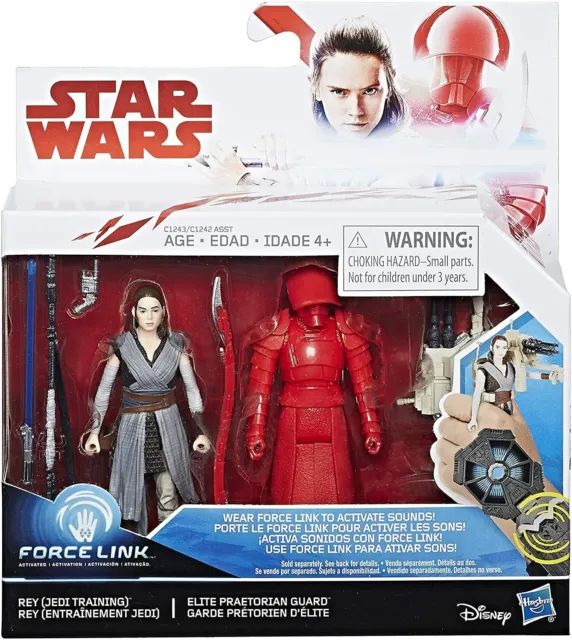 Figurines Star Wars Rey et Garde Prétorien D’Elite Force Link Hasbro Disney NEUF