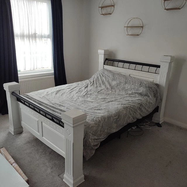 LUXURY BED WHITE King Size £150.00 PicClick UK