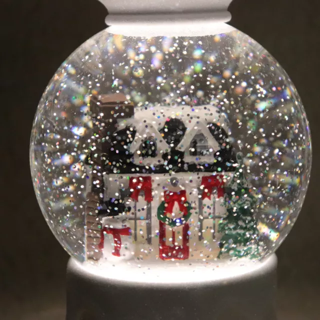 Bath & Body Works Holiday House Water Globe 3 Wick Pedestal Candle Holder - NEW