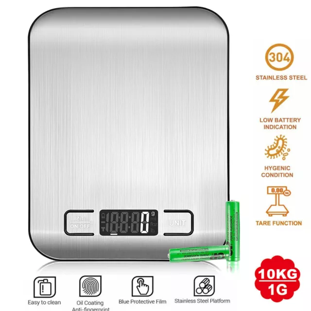 Digital 10kg Kitchen Electronic Scales Balance LCD Postal Food Weight Scale