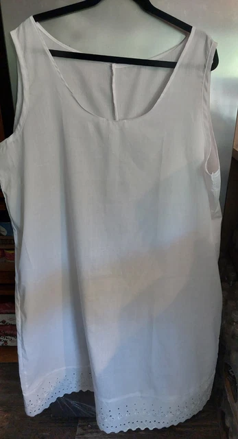 CIVIL WAR DRESS~VICTORIAN STYLE-COTTON SNOW WHITE CHEMISE XXL or XXXL PLUS