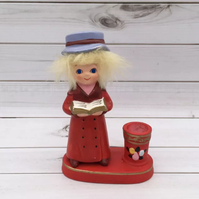 Vintage Napcoware Japan X-7975 Christmas Boy Figurine Candle Holder