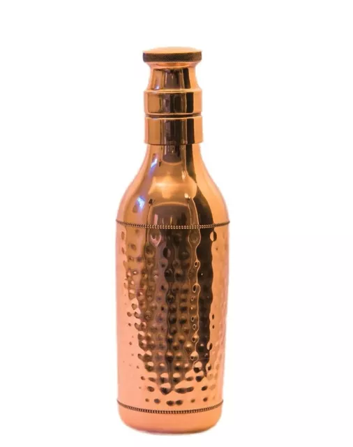 Handmade Pure Copper Champion Water Bottle 1.5ltr  for Ayurvedic Health Benefits