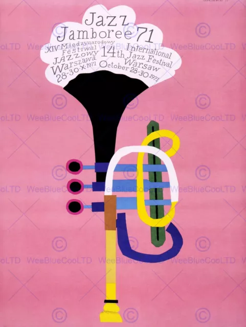 Advert Exhibition Jazz Poland Trumpet Abstract Art Print Posterabb5963B