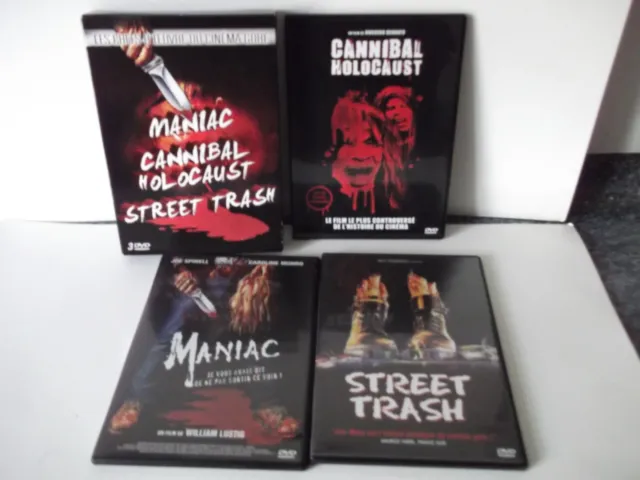 DVD Coffret Horreur, Gore, Maniac, cannibal, Street trash