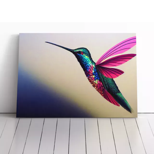 Lovely Hummingbird Canvas Wall Art Print Framed Picture Home Decor Living Room