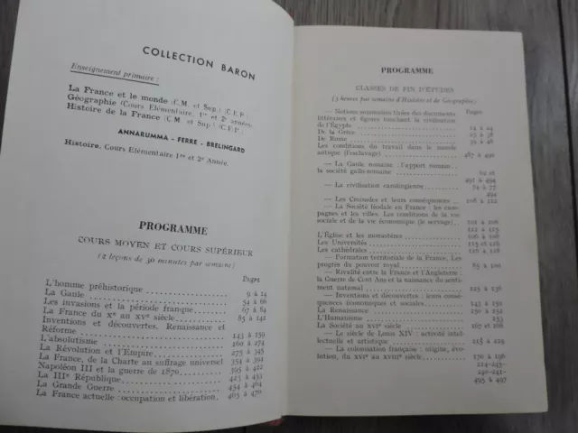 Livre scolaire Histoire de la France - Cours moyen et Supérieur, C.E.P. Ecole 3