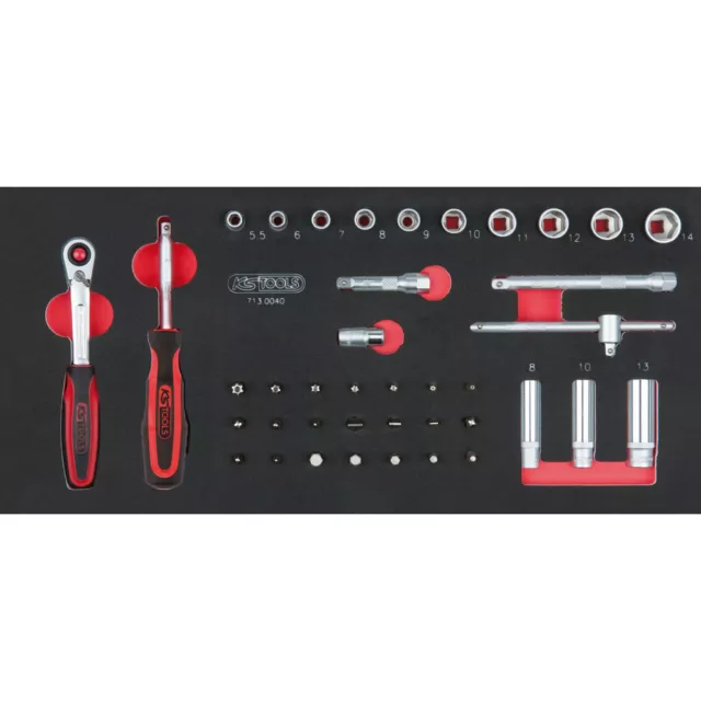 KS Tools Scs 1/4 " Jeu de Douilles 40-tlg. 1/3 Insert de Système