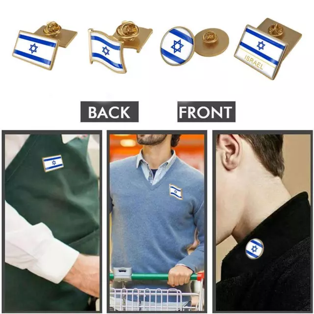 Israel Star of David Israeli Jew Jewish Flag Metal ✨ Lapel Badge Pin❀