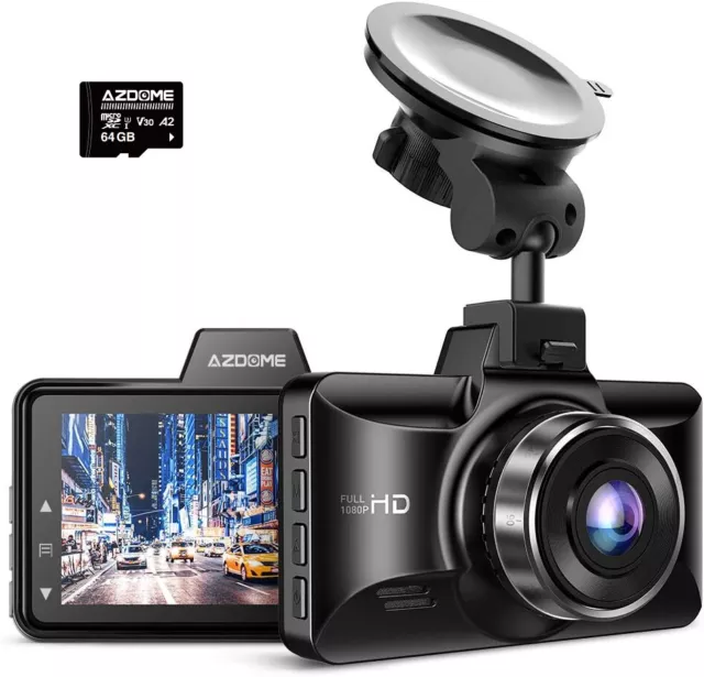 AZDOME 3"1080P Dashcam 2.5D IPS LCD Bildschirm Autokamera Video Recorder Car DVR