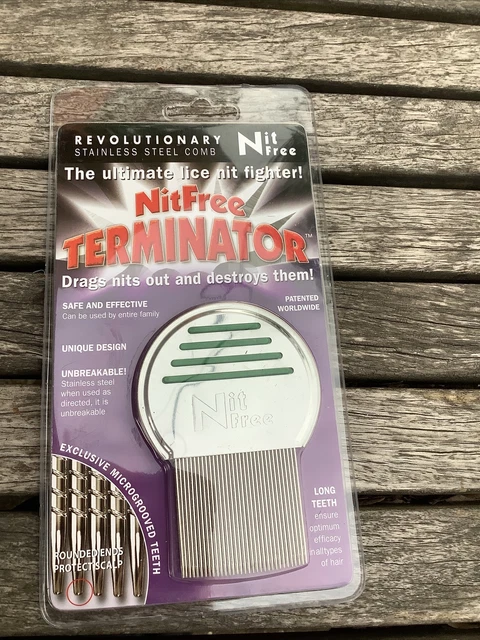Nitfree Terminator Stainless Steel Comb New Sealed Lice Remover
