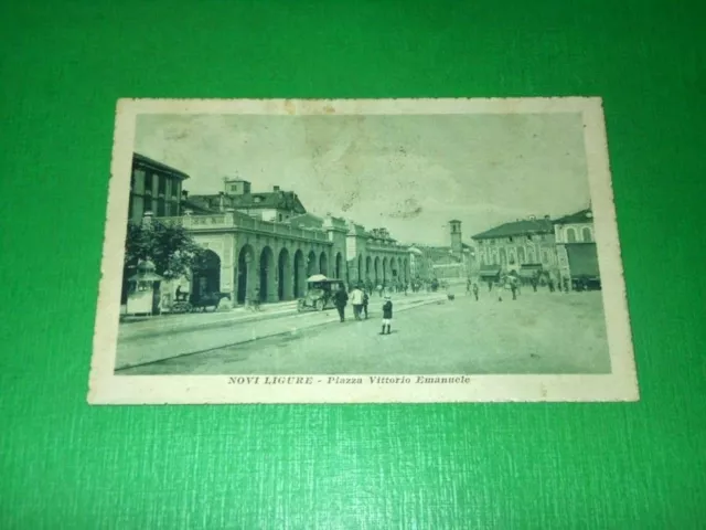 Cartolina Novi Ligure - Piazza Vittorio Emanuele 1919.