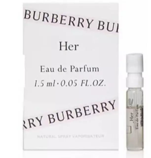 3x Burberry Her Intense Eau De Parfum Sample Spray .05oz, 1.5ml Each