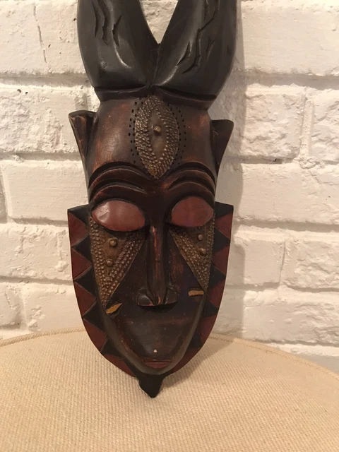 African Horned Decorative wall mask