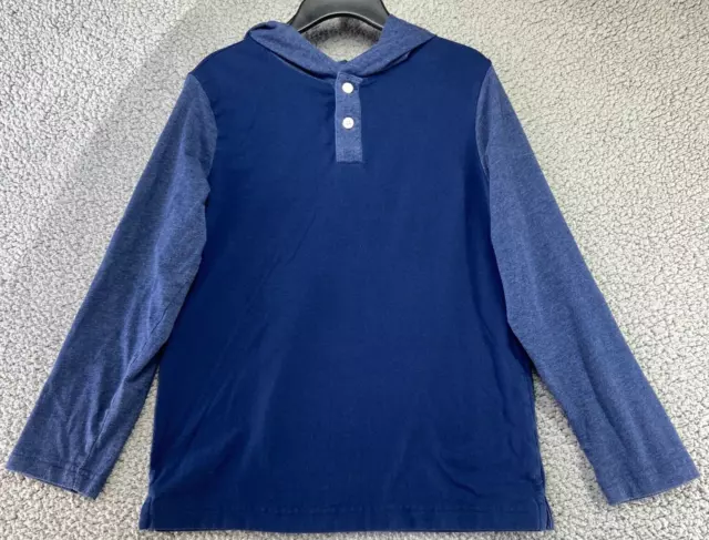 Crazy 8 Boy's Blue Long Sleeve Hoodie Shirt Size L 10-12