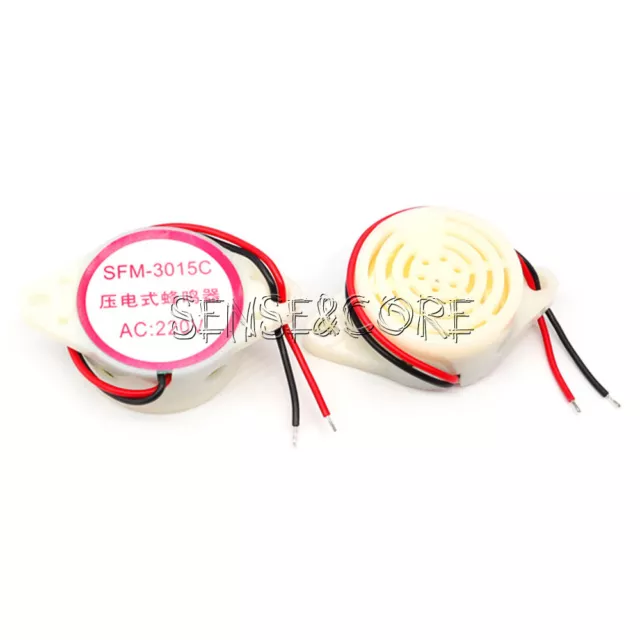 SFM-3015C Active Piezoelectric Buzzer AC220V Continuous Sound Beep Alarm SFM-27