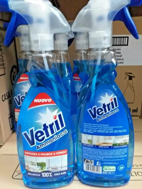 VETRIL - Ammoniaca - Ricarica Per Spray Detergente 650 Ml