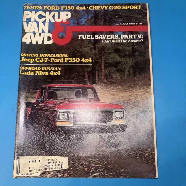 Pickup Van & 4Wd Magazine July 1979-Jeep Cj-7-Ford F-350-Lada Niva 4X4