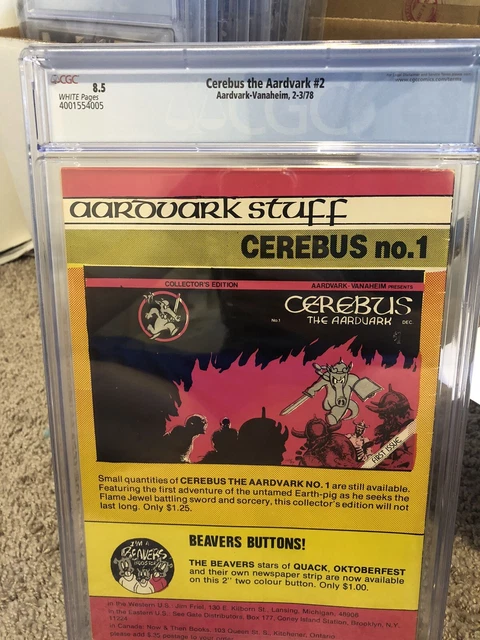 Cerebus the Aardvark #2 1978 CGC 8.5 WP 2nd Appearance Cerebus Aardvark-Vanaheim 3
