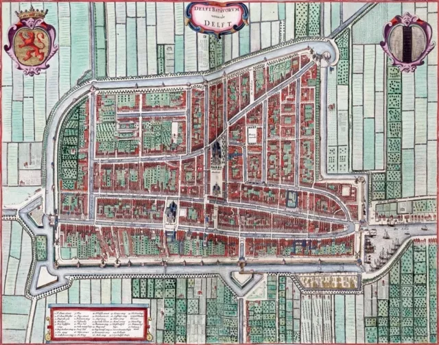 Reproduction plan ancien de Delft 1649