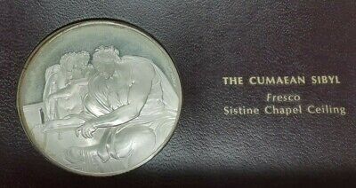 Franklin Mint Genius of Michelangelo PF .925 Silver Medal-The Cumaean Sibyl