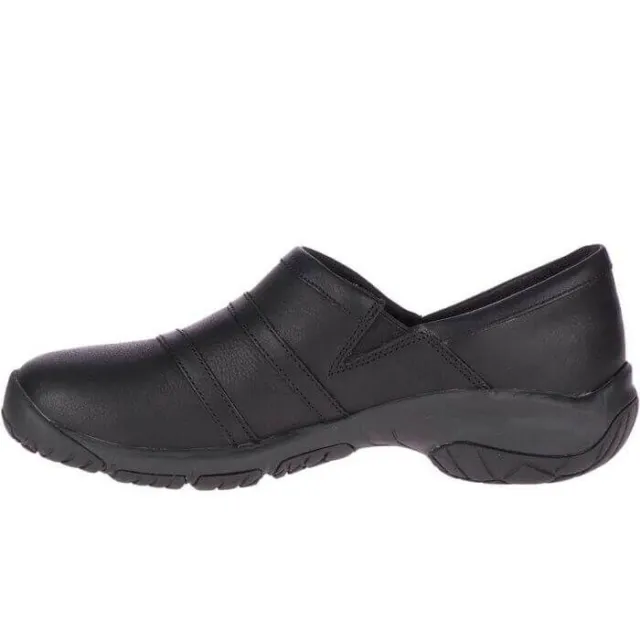 MERRELL WOMEN 6 M Black ENcore Moc 4 Slip Resistant Slip On Work Shoes ...