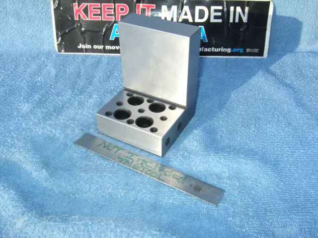 Angle Plate Tapped 3X3X4 Machinist Toolmaker Hardened Fresh Grind Plate Used