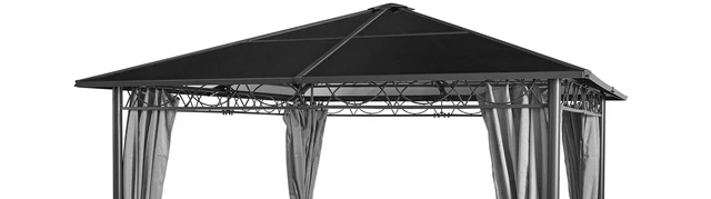 ERSATZDACH HARDTOP PAVILLON Meran 3x3m Doppelstegplatten Polycarbonat