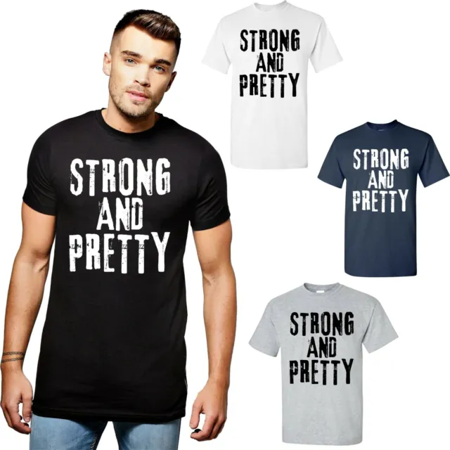Strong And Pretty Shirt Workout Pretty Vintage Retro Gym Funny Unisex Gift Top