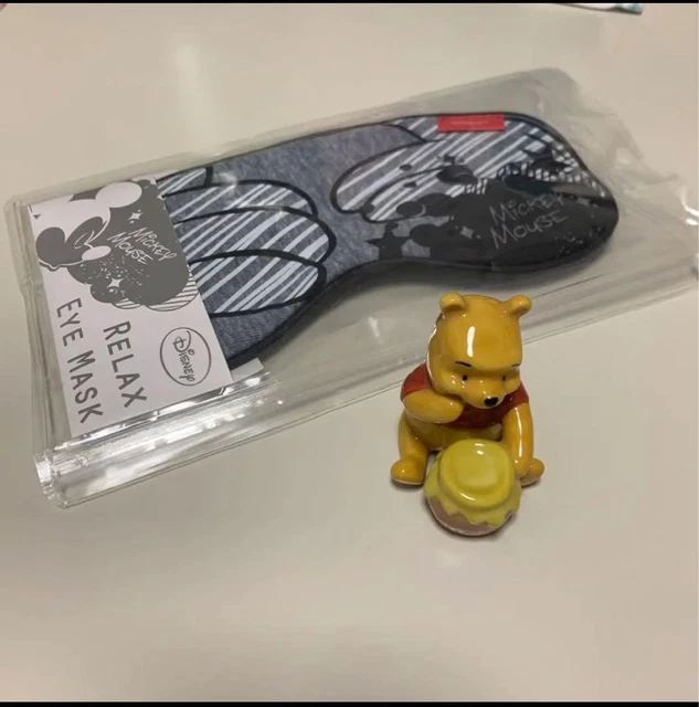 Winnie The Pooh Pottery Ornament Mickey Mouse Eye Mask Piece Set Disney Bear Coo