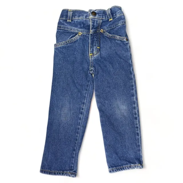 Vintage JCPenney Jeans Boys Size 4T Blue Denim Elastic Waist