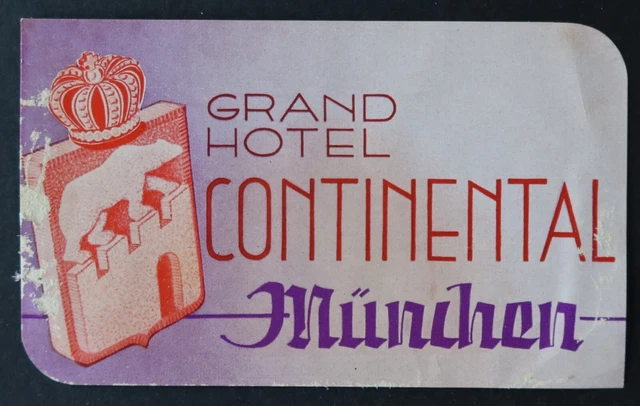 ANCIENNE ÉTIQUETTE HOTEL VICTORIA Lillehammer Norvège luggage label 2