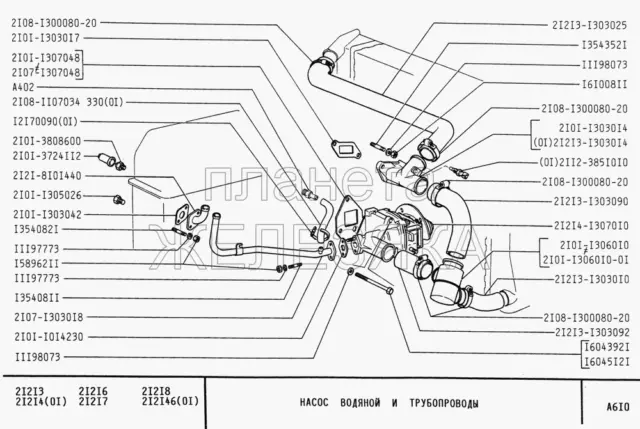 Durites de radiateur, jeu de durites de radiateur Lada Niva 1700ccm, 21213,... 2