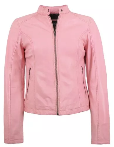 Jilani - Damen Echtleder Lederjacke Lammnappa rose