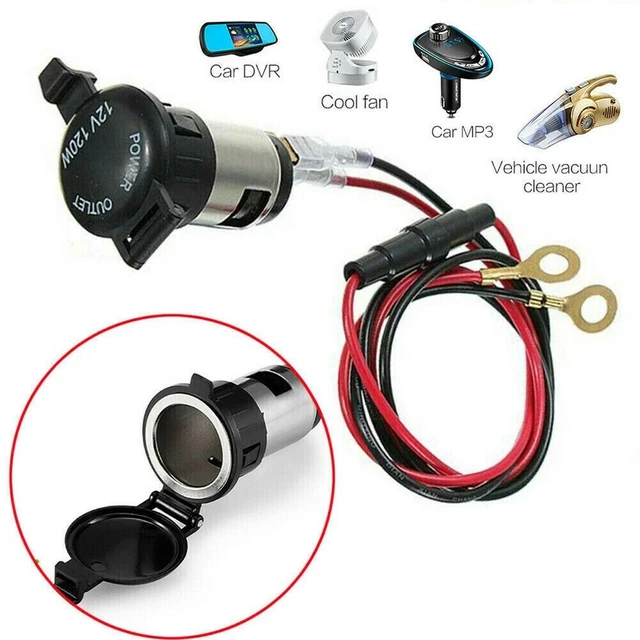 Adattatore caricabatterie auto USB portatile per veicoli 12V con boccola impermeabile