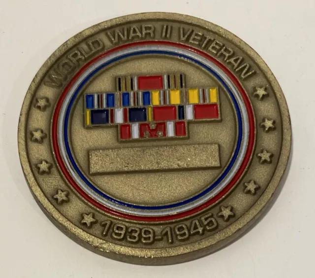 World War II Veteran  - Honoring Those Who Served Challenge Coin