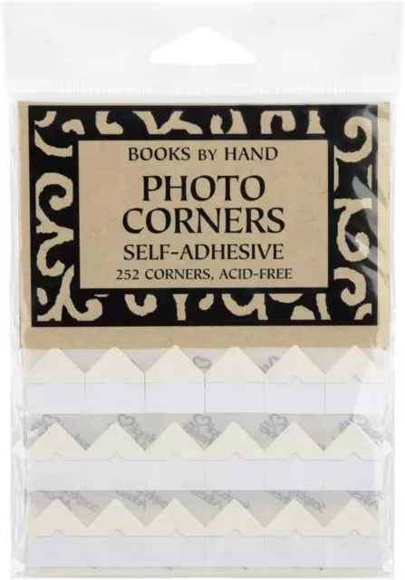 Ivory Acid-Free 0.5" Archival Photo Corners, Self Adhesive, Pressure Sensitive,