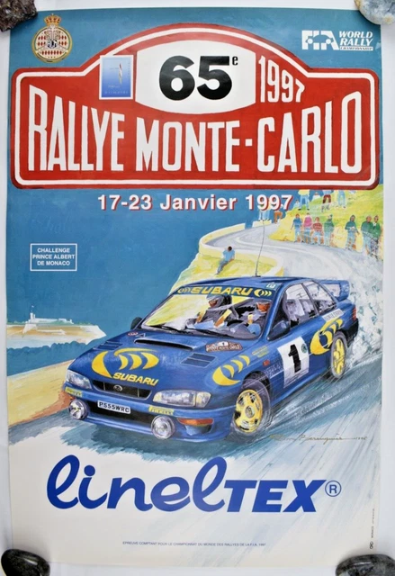 AFFICHE ORIGINALE 86ème RALLYE MONTE CARLO 2018 WORLD RALLY