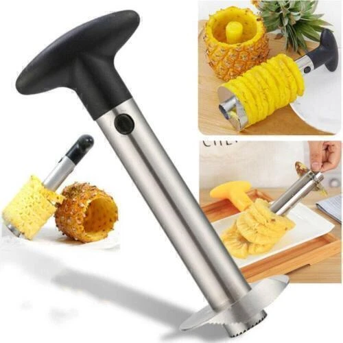 Affettatrice E Levatorsolo Per Ananas In Acciaio Inox, Coltello A Cuneo Per Anelli E Cubetti, Utensile Da Cucina Lavabile