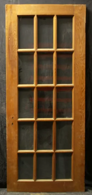 2 avail 30x76"x1.75" Antique Vintage Wood Wooden Exterior French Door Wavy Glass