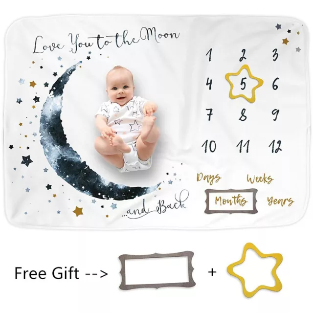 Newborn Baby Monthly Growth Photo Milestone Blanket Photography Background Props