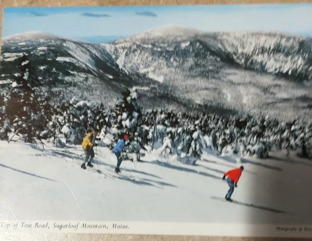 Ski Poster Sugarloaf Skiing the Tote Road Kingfield ME Maine