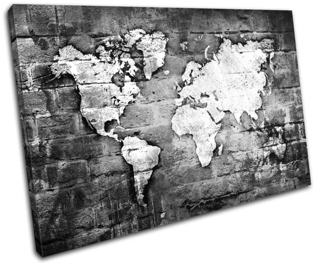 World Atlas Grafitti Grunge Maps Flags SINGLE TOILE murale ART Photo Print